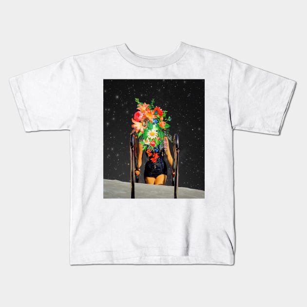 Star Bath collage art Kids T-Shirt by CollageSoul